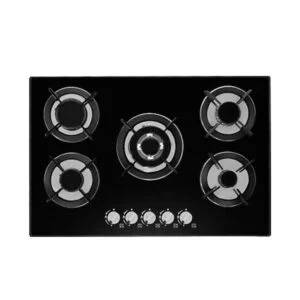 Hisense 75CM 5 Burner Gas Black Glass Built-in Hob HGH751BG01