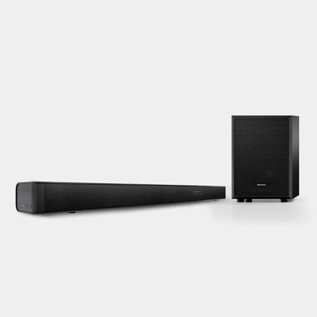 hisense_soundbar_subwoofer_ax3100g_front_view.webp Hisense 280W Soundbar AX3100G - Image 1