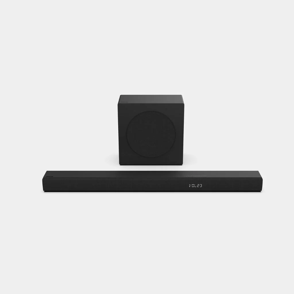hisense_soundbar_subwoofer_hs3100_front_view.webp Hisense 480W Soundbar HS3100 - Image 1